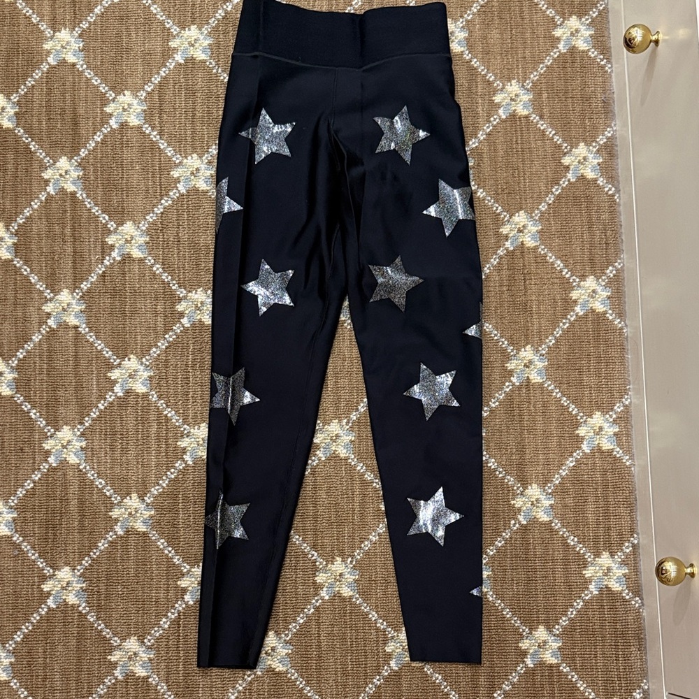 Ultra or Black Leggings with Silver Stars size M